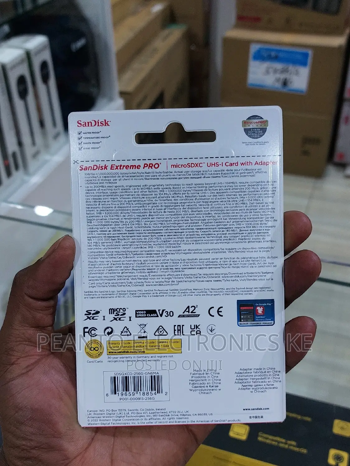 Sandisk 256gb Extreme Uhs-I Microsdxc Memory Card