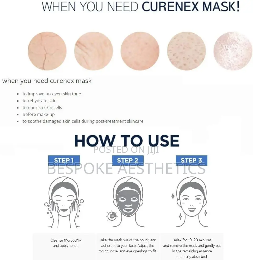 CURENEX Rejuvenating Salmon DNA Mask (Pack of 5)