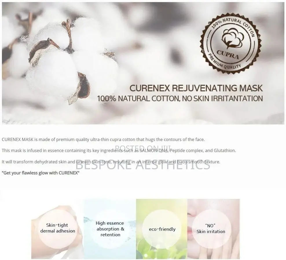 CURENEX Rejuvenating Salmon DNA Mask (Pack of 5)