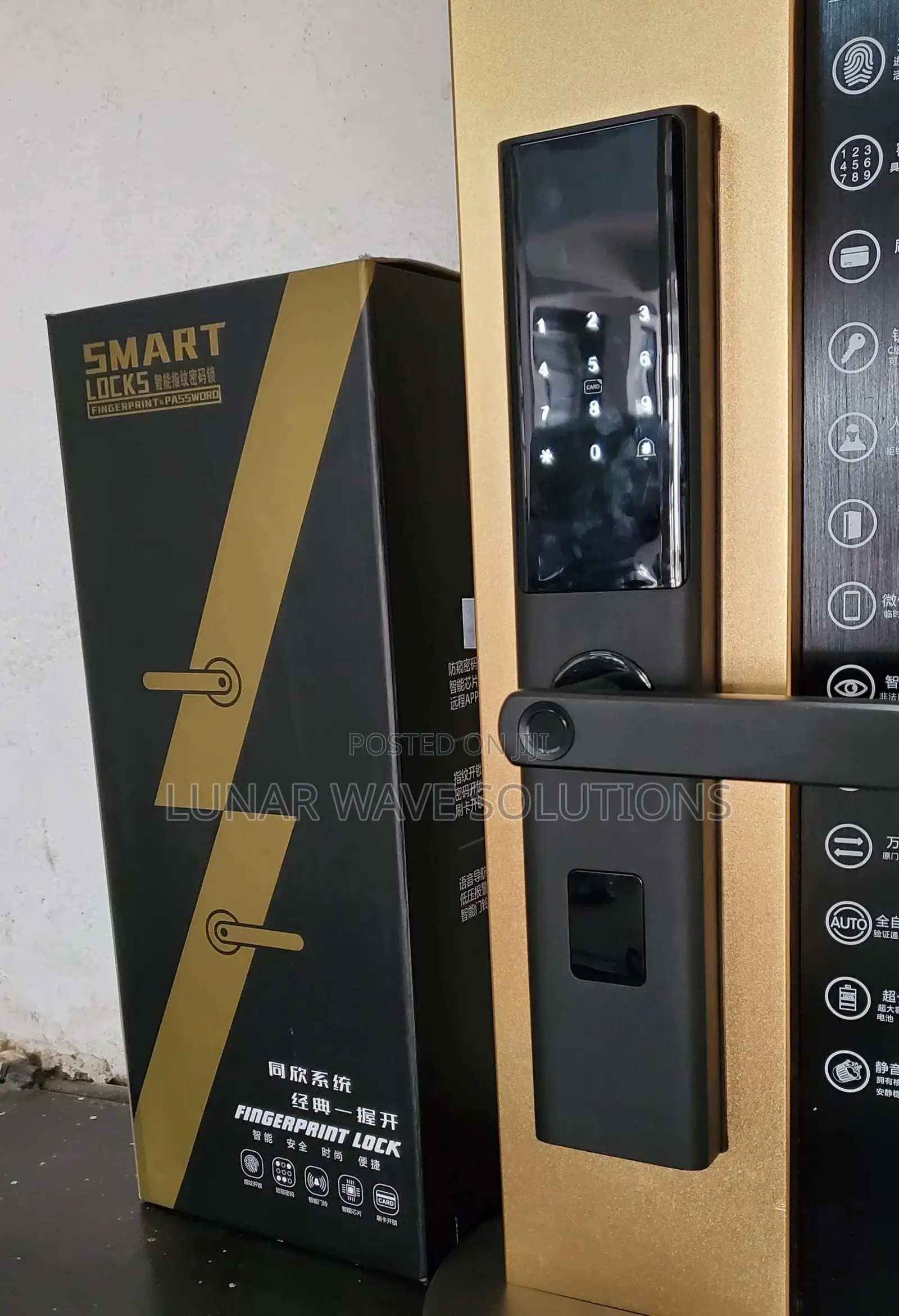 Smart Lock (App), Fingerprint, Passcode, Mechanical Key.