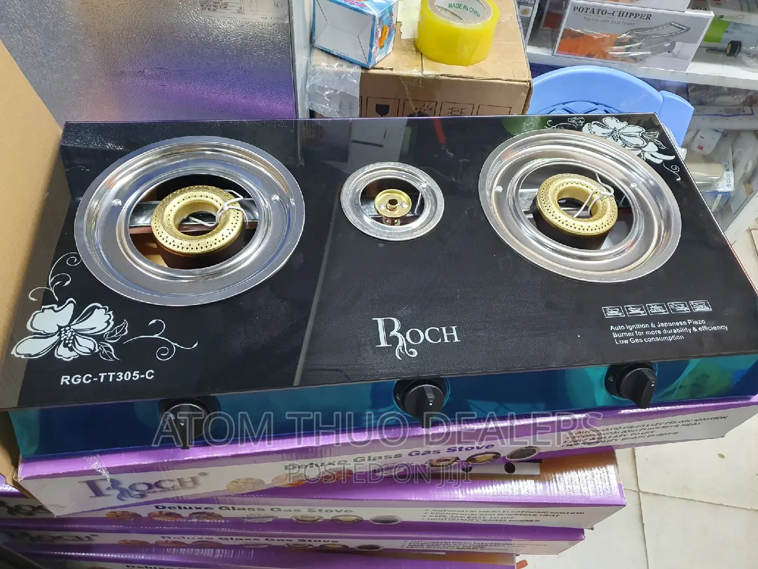 ROCH Counter Top Gas Cooker With 3/ Three Burners