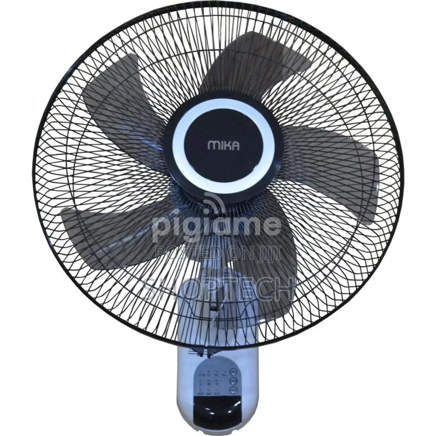 Mika Wall Fan, 18′′, Grey Black MFW183RGB