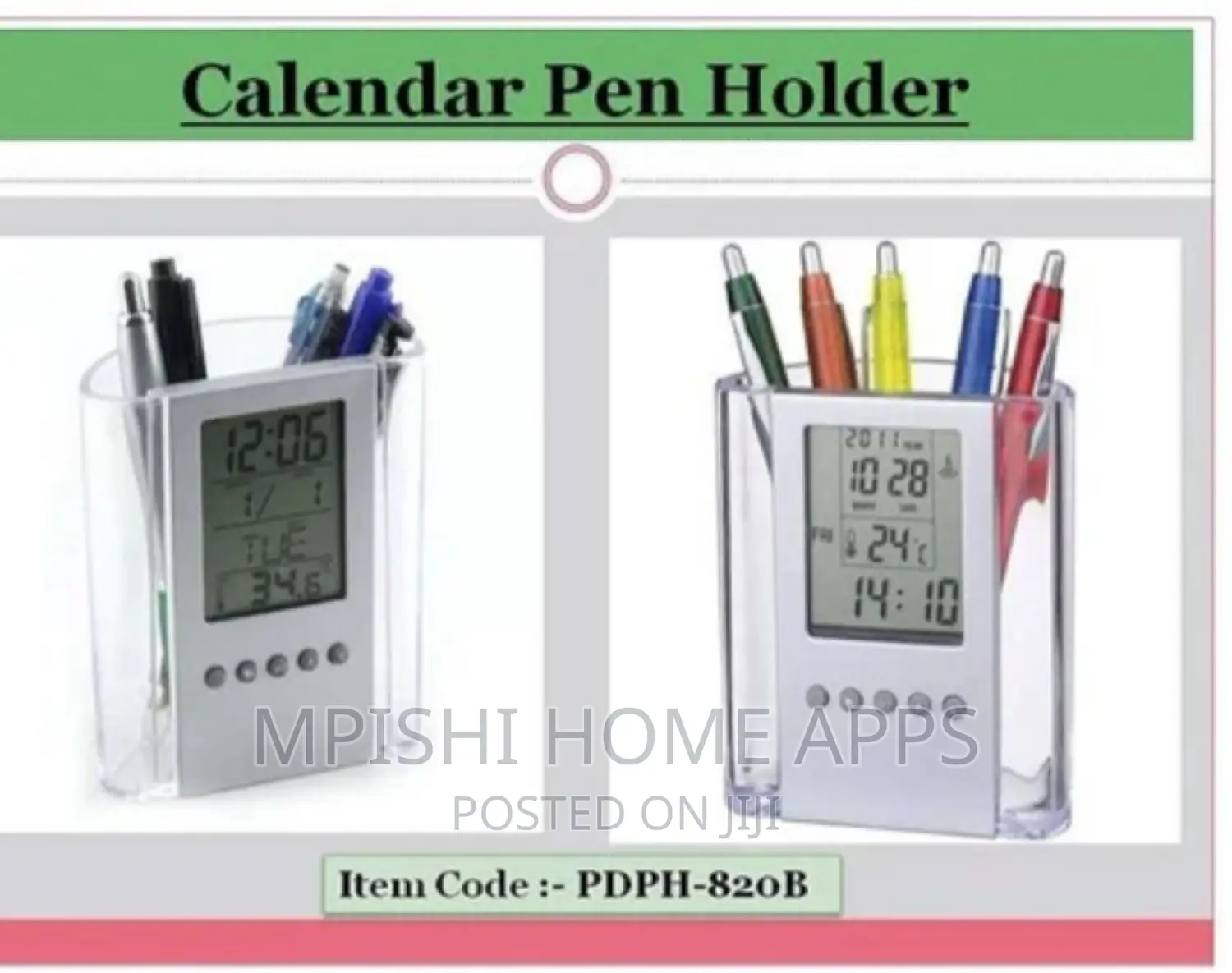 Digital Clock Pen Holder