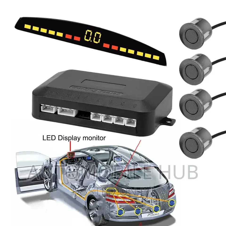 Premium Car Parking Sensors Blue Silver White