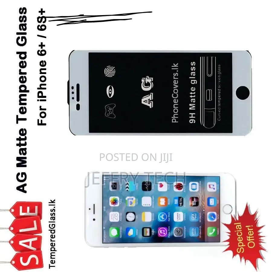 iPhone 6 Plus / 6+ / 6S Plus / 6S+ AG Matte Tempered Glass –