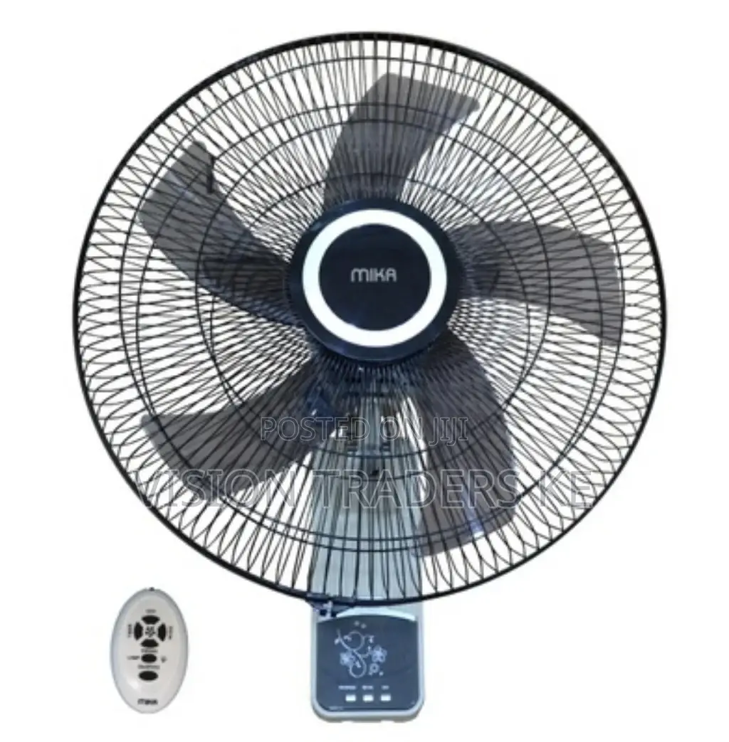 Mika 18 Inches Wall Fan With Remote Control 5 Blades