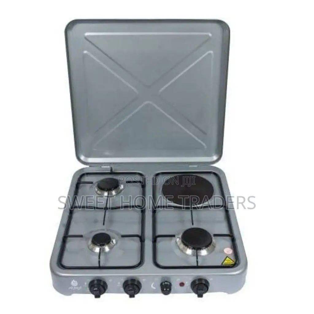 Nunix Table Top Cooker 3 Gas + 1 Electric Burner