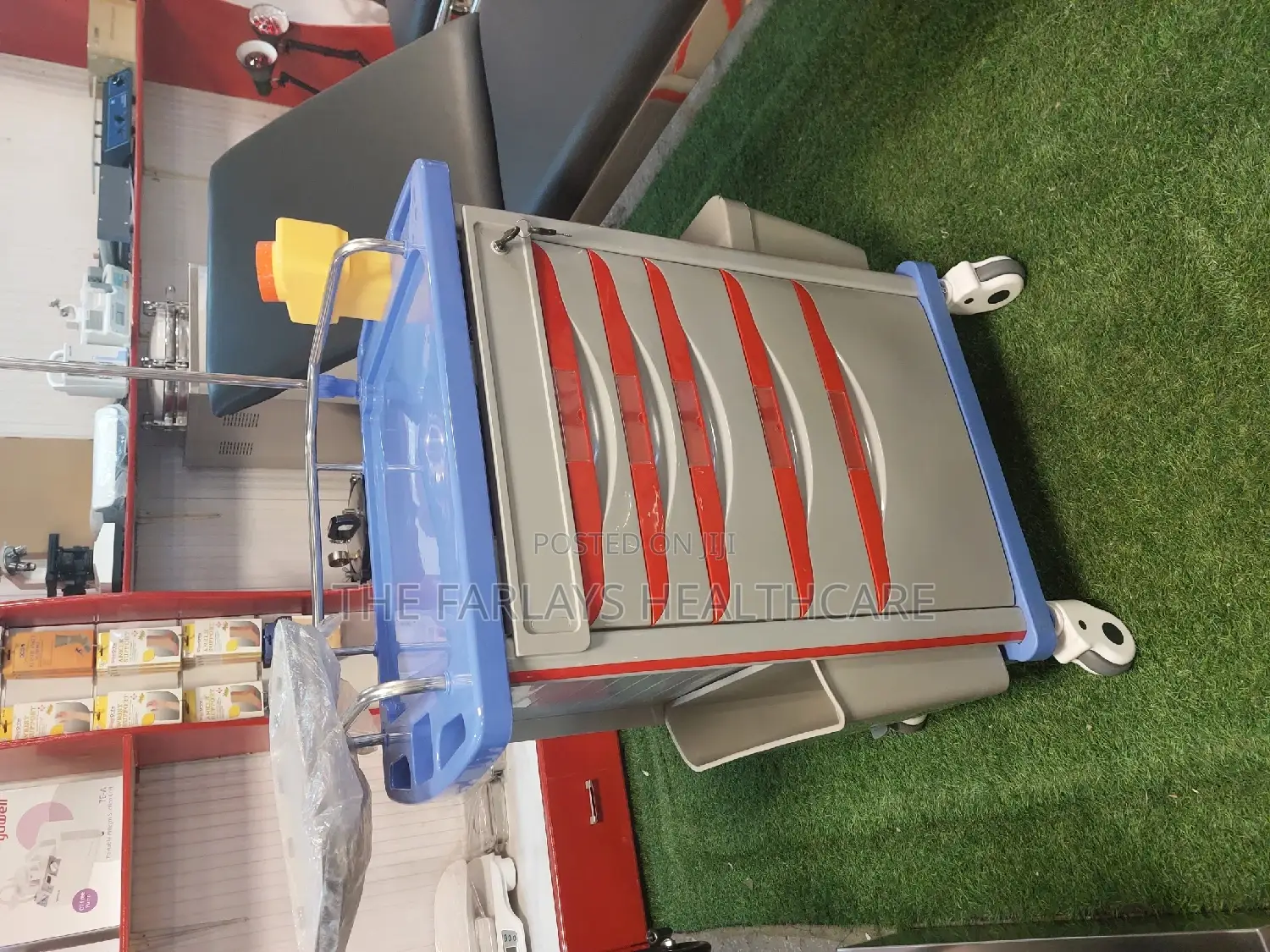 Crash Cart Or Emergency Trolley Abs.
