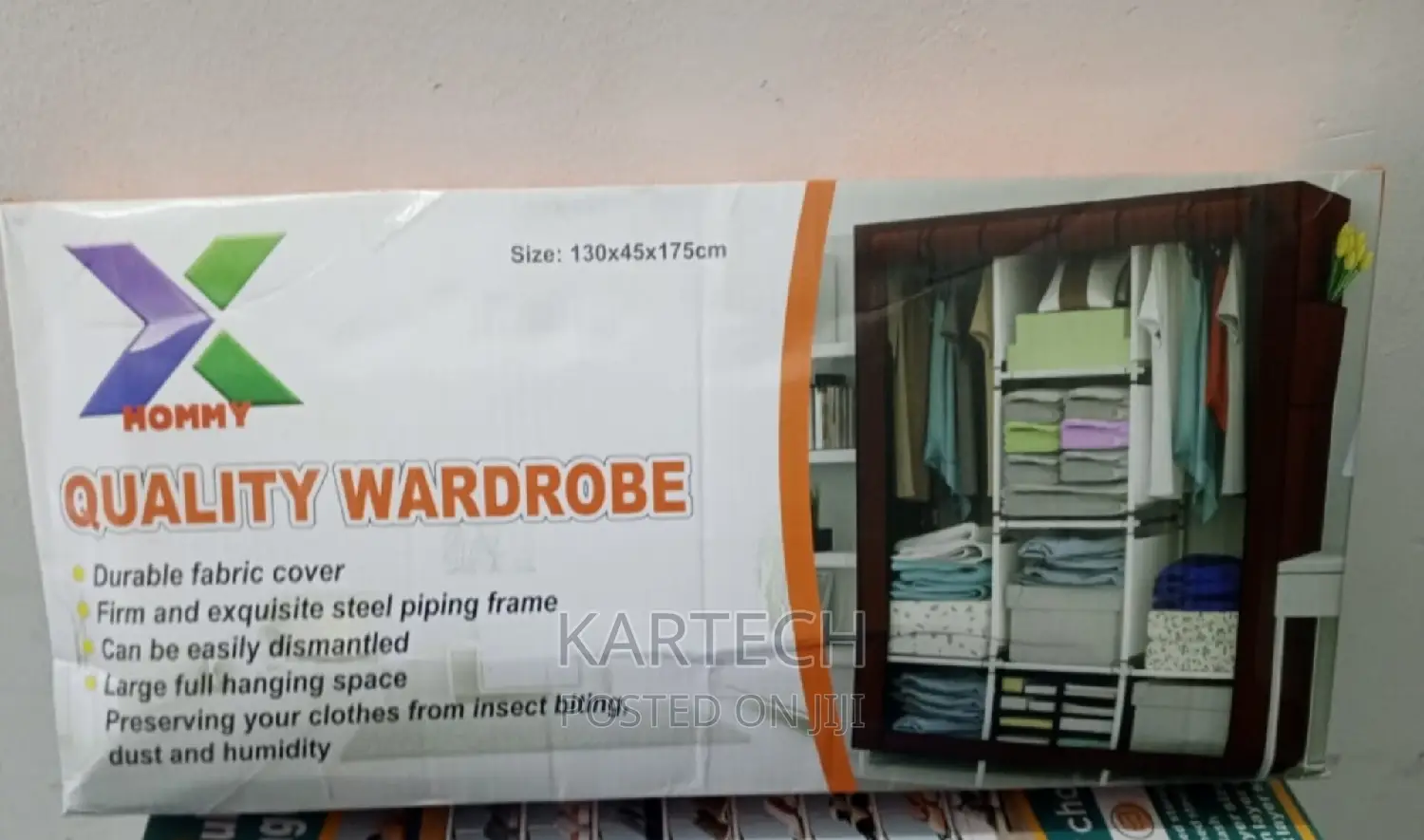 Maroon Metallic Wardrobe 3 Column