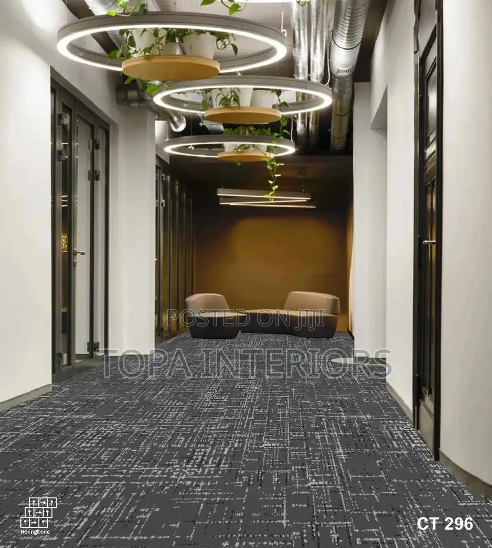 Easy to Install Office Tile Carpets With Built-in Backing