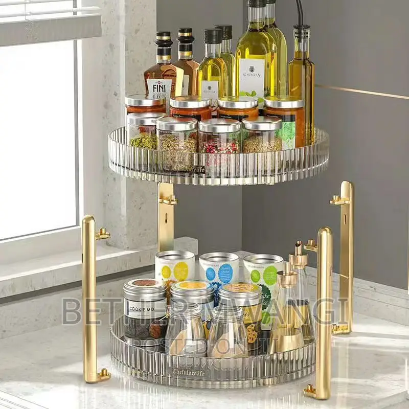 360° Acrylic Rotating 2 -Tier Decorative Organiser