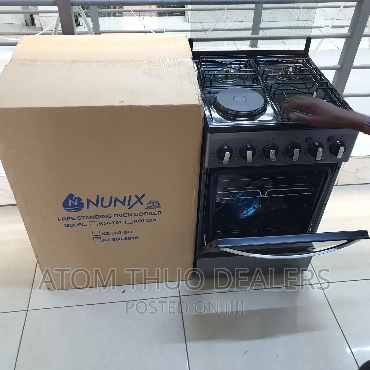 Nunix Stainless 3 in One /3+1 Standing Cooker- Electric Oven