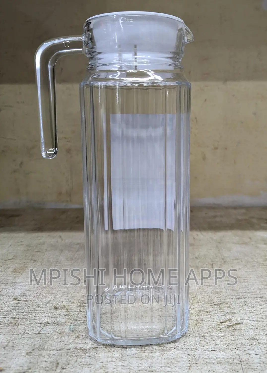 1.1ltr Fridge Glass Water Jug
