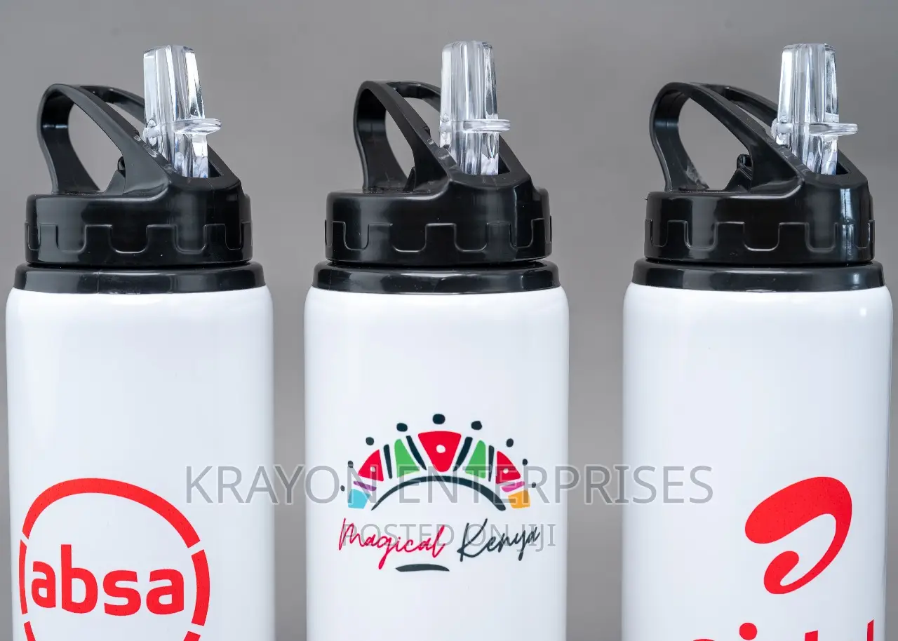 600ml White Sublimated Water Bottle