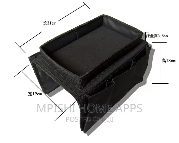 Couch Sofa Arm Rest Organizer.
With Top Tray