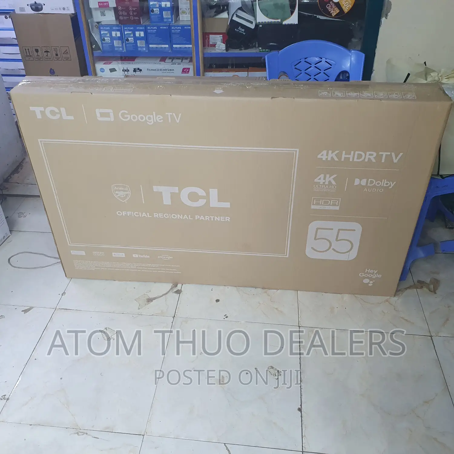 TCL 55T635 55” Smart Frameless, Ultra HD Android-Black Tv