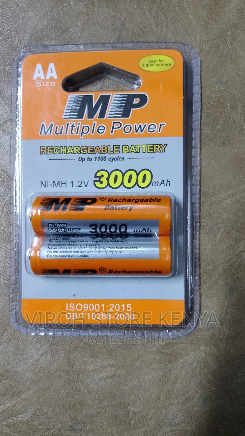 Multiple Power 1.2V 3000mah Rechargeable AA Batteries