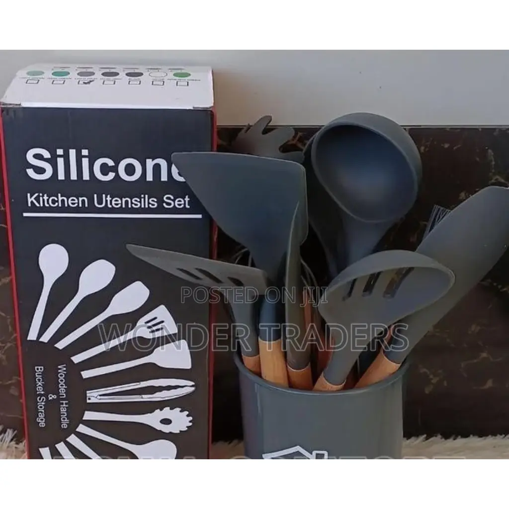 12pcs/11 PCS Silicone. Spoon*Black*Grey