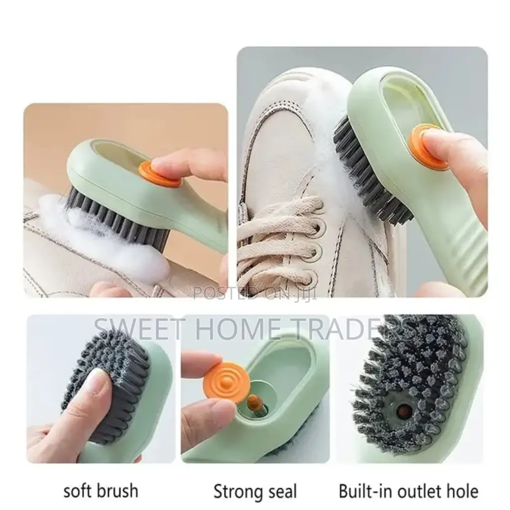 Shoe/Cloth Scrub Brush With Soap Dispenser