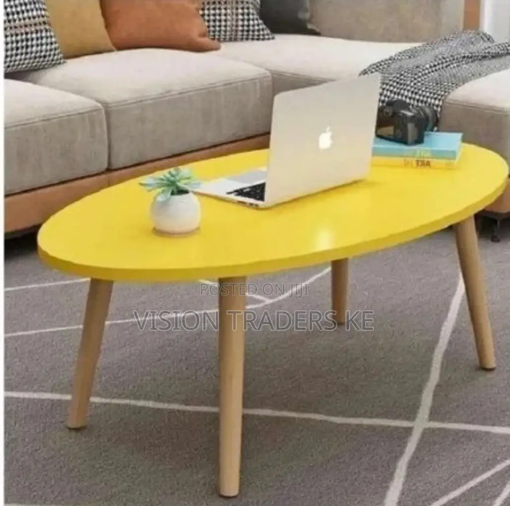 Shee Nordic Oval Coffee Table-Yellow