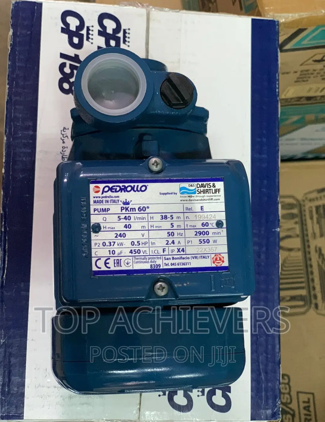Davis and Shirtliff Pedrollo 0.5hp Water Pump