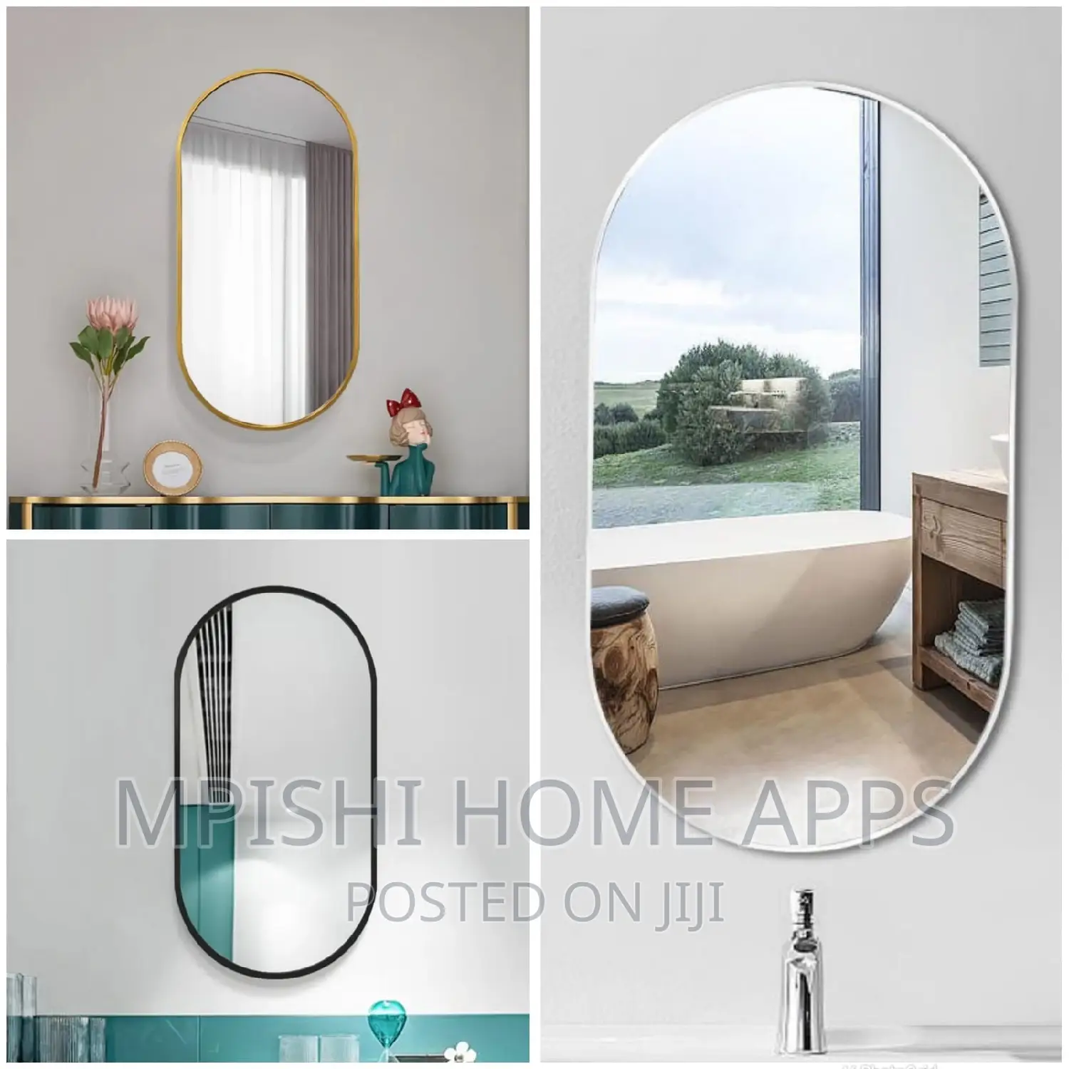 Oval Wall Mirror 40*60cm