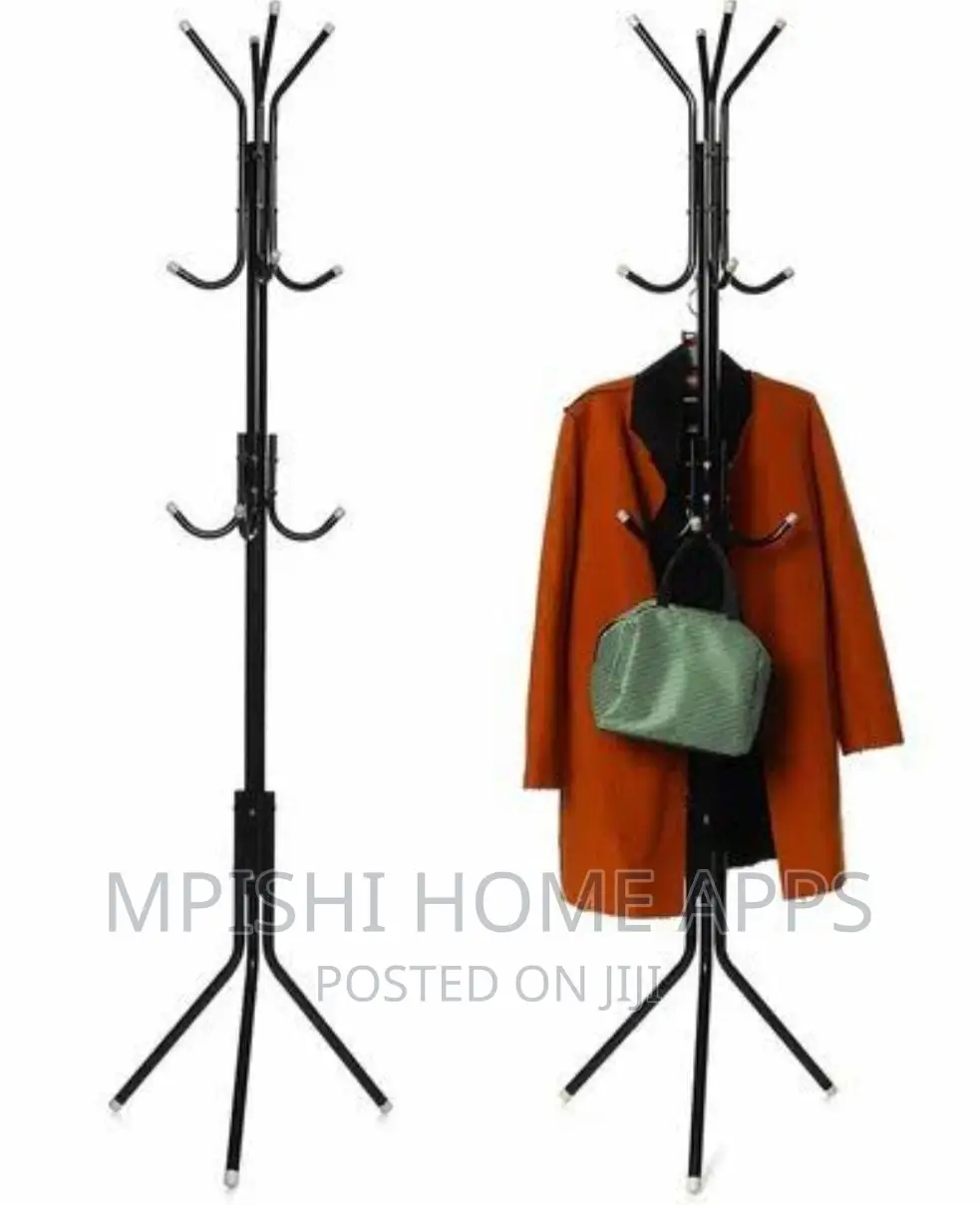 Metallic Coat/Bags Hanger Stand 170cm High