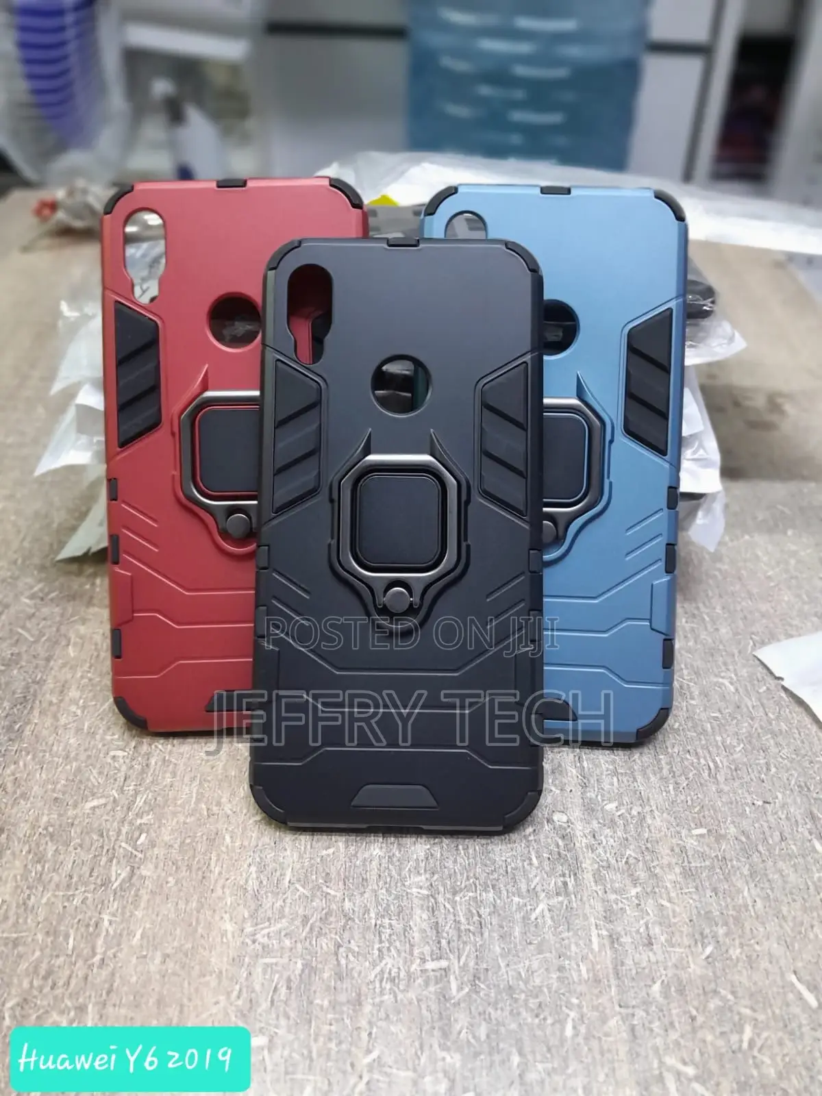 Back Cover Case With Ring Holder for Huawei Y9 2019 - Armor