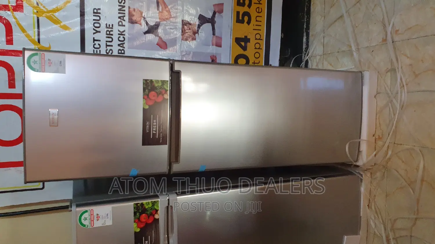 Vitron Double Door 170 Lt Silver Fridge.