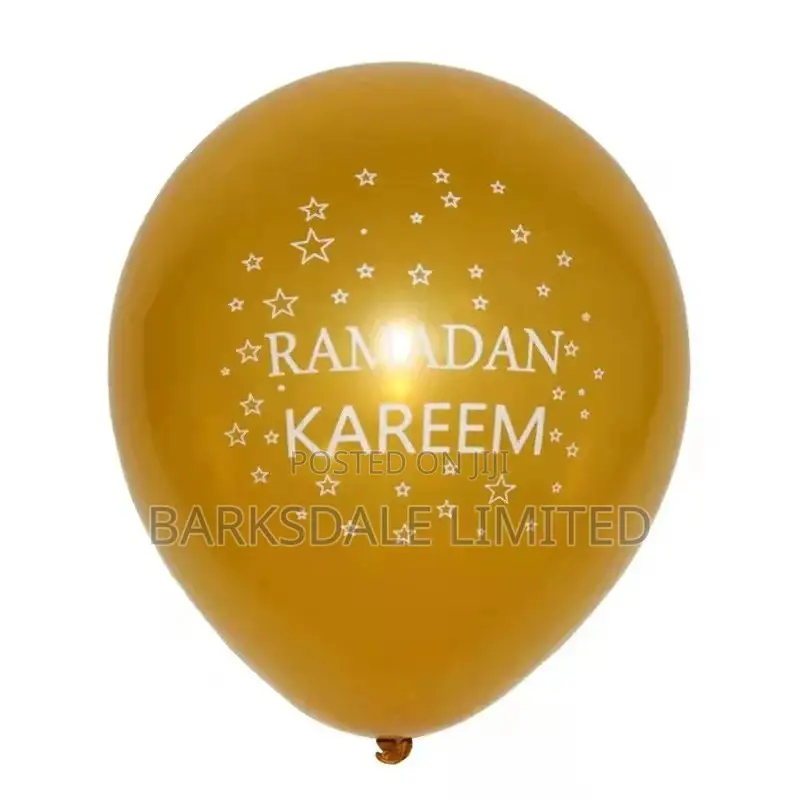 Eid Mubarak Latex Decorations Ramadan Balloons - 10 Balloons