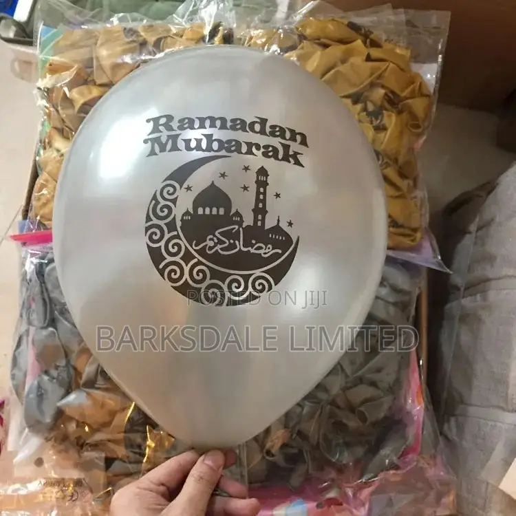 Eid Mubarak Latex Decorations Ramadan Balloons - 10 Balloons