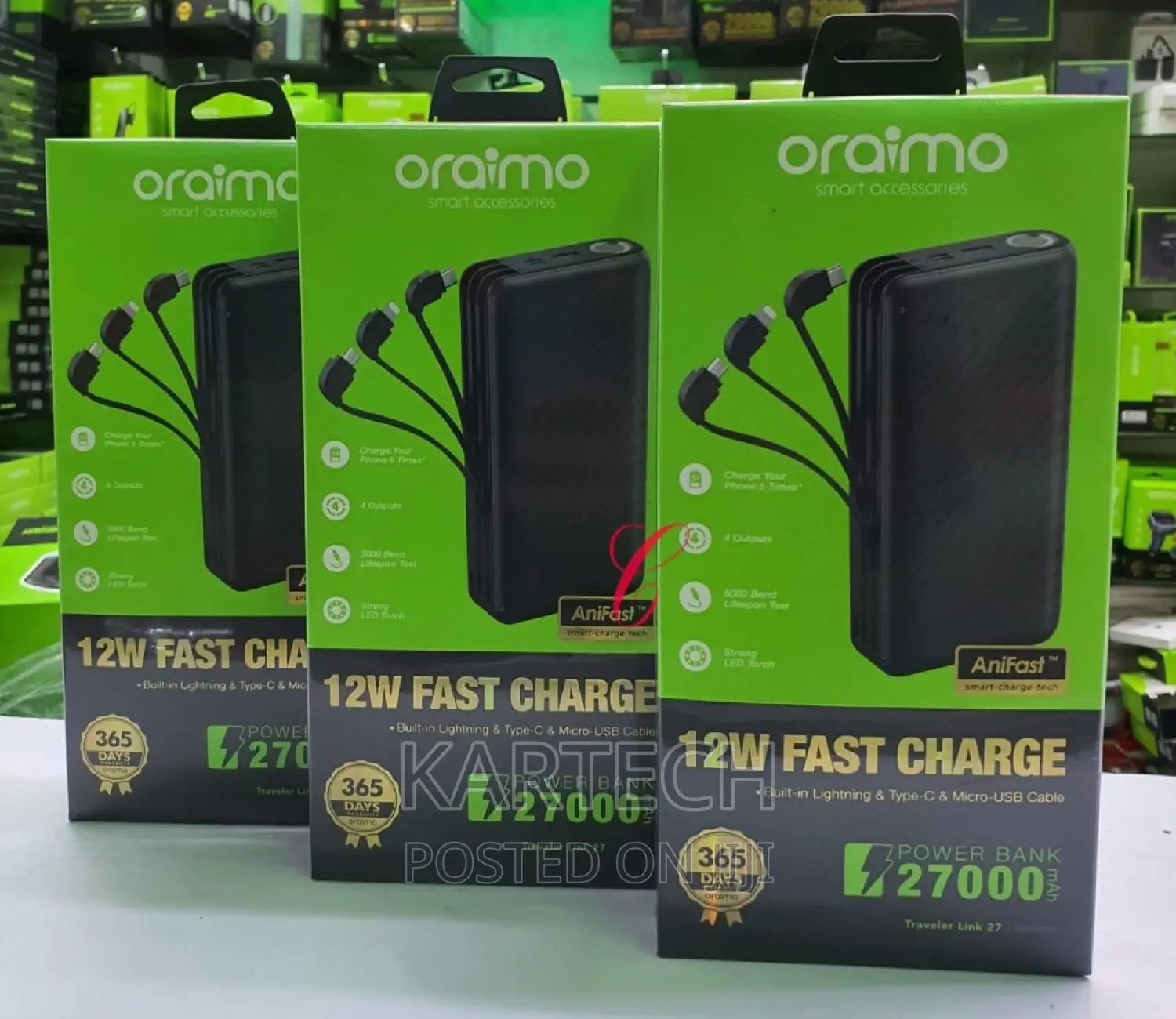 Oraimo Traveler Link 27 Opb-P5271 27,000mah Power Banks