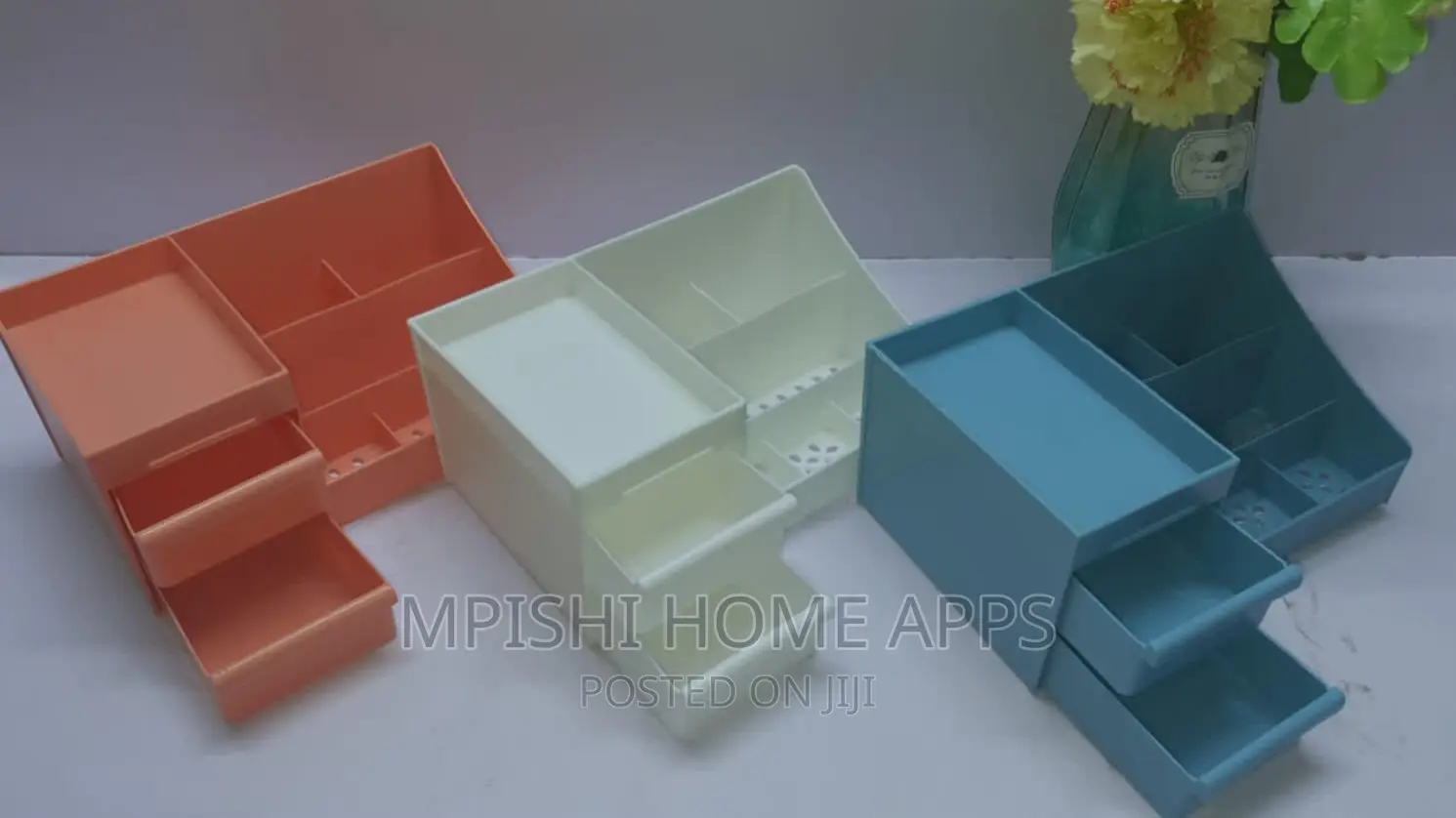 Plastic Desktop Organizer With Mini Drawers