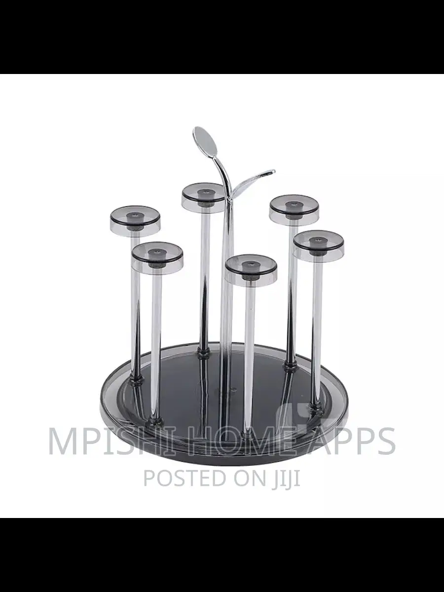 Rotating 6pc Glass Tumbler Holder