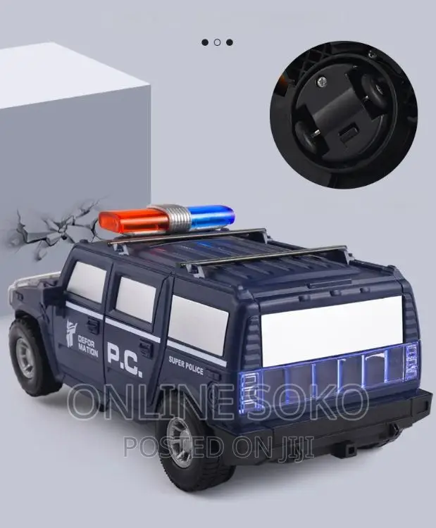 Kids Deformation Robot Super Police Toy Car
