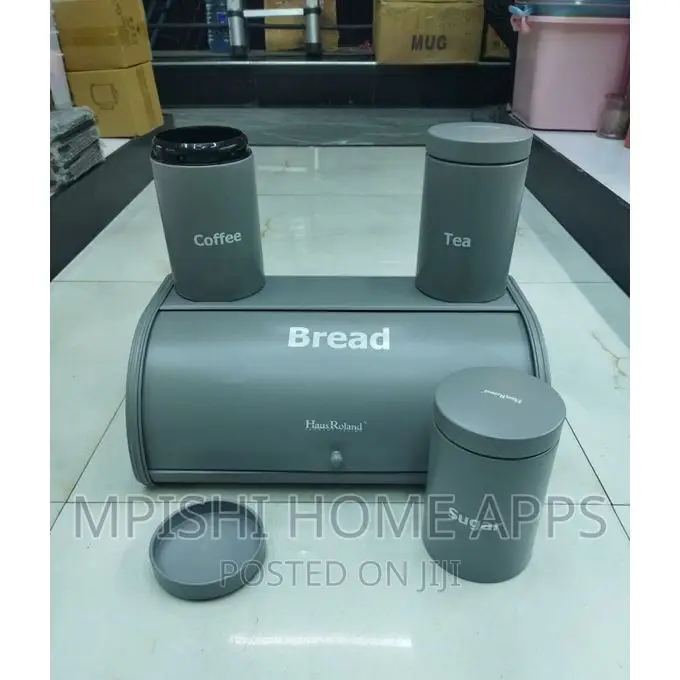 BREAD STORAGE BIN With 3pcs Canisters