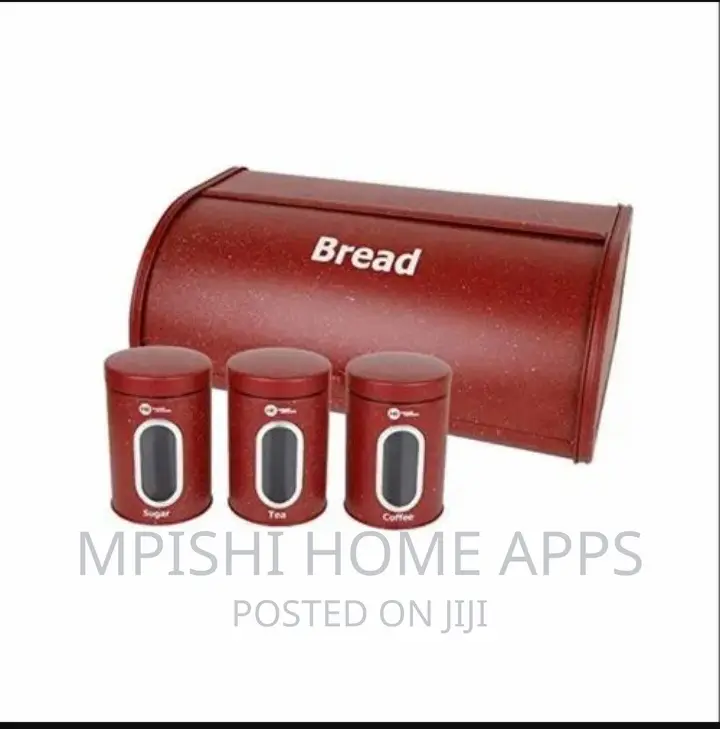 BREAD STORAGE BIN With 3pcs Canisters