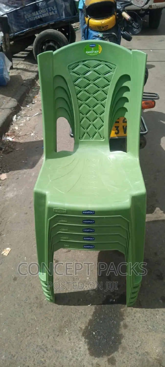 Jungle Green Kenpoly Armless Chairs.