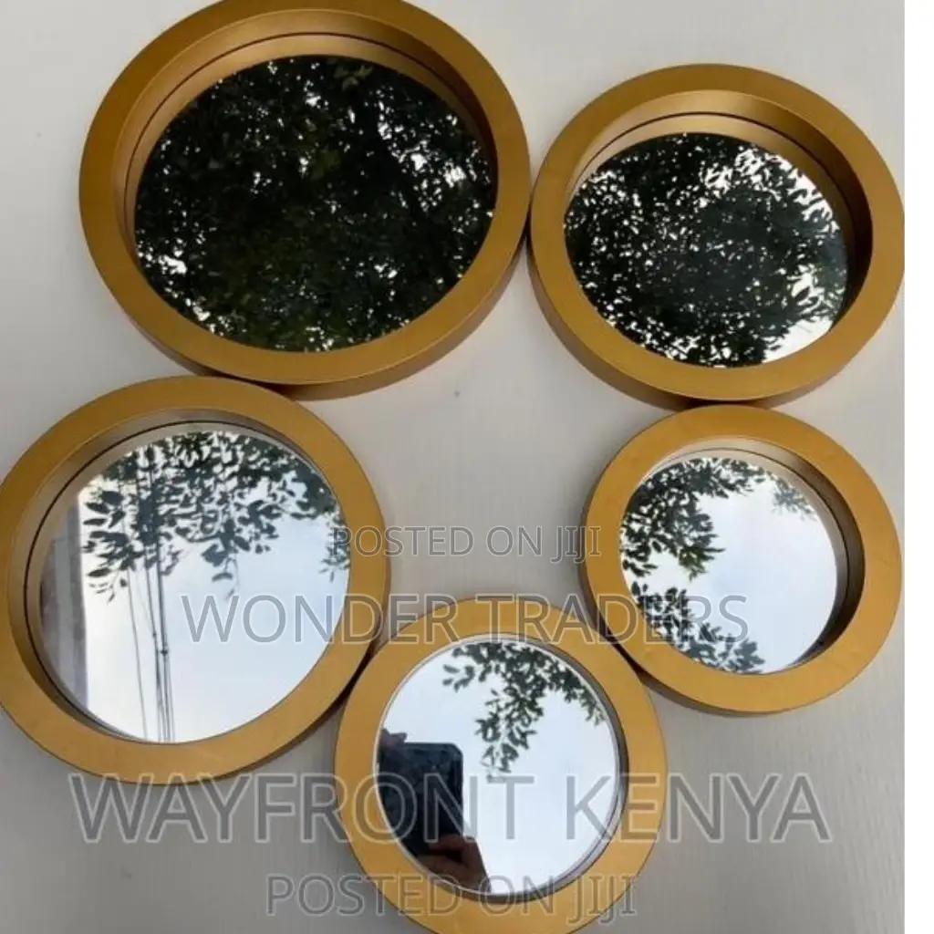 5in 1 Decor Mirrors Available in Gold. Gold, Black Only.