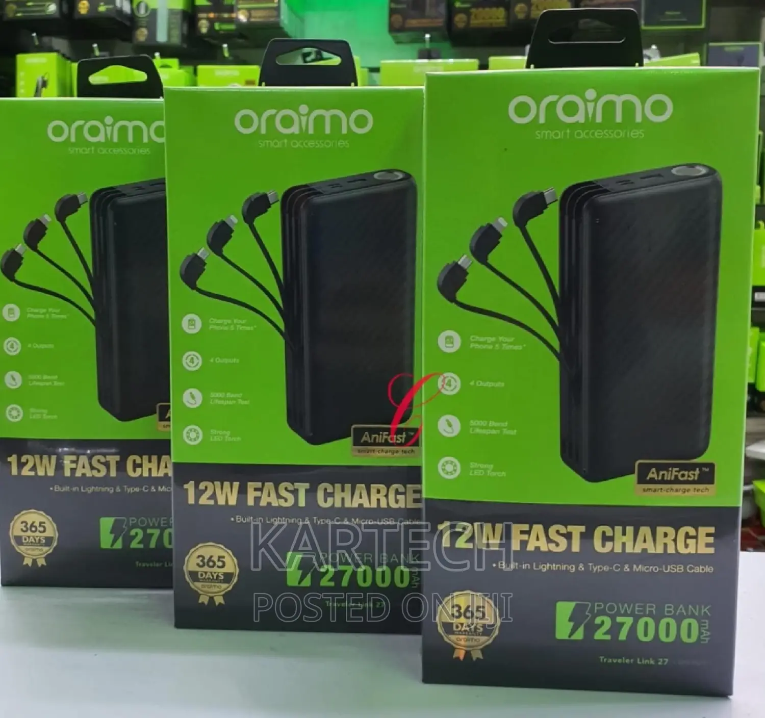 Oraimo Opb-P5271 27,000mah Power Bank