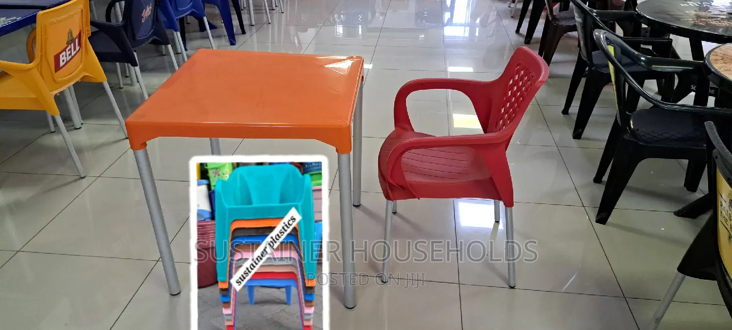 Plastic Table and Plastic Chair Set