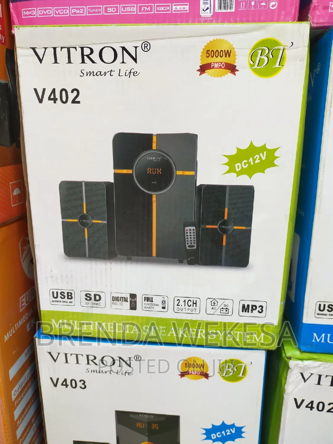 Vitron V402 2.1ch Sub Woofer System Usb/Sd/Fm 5000w.