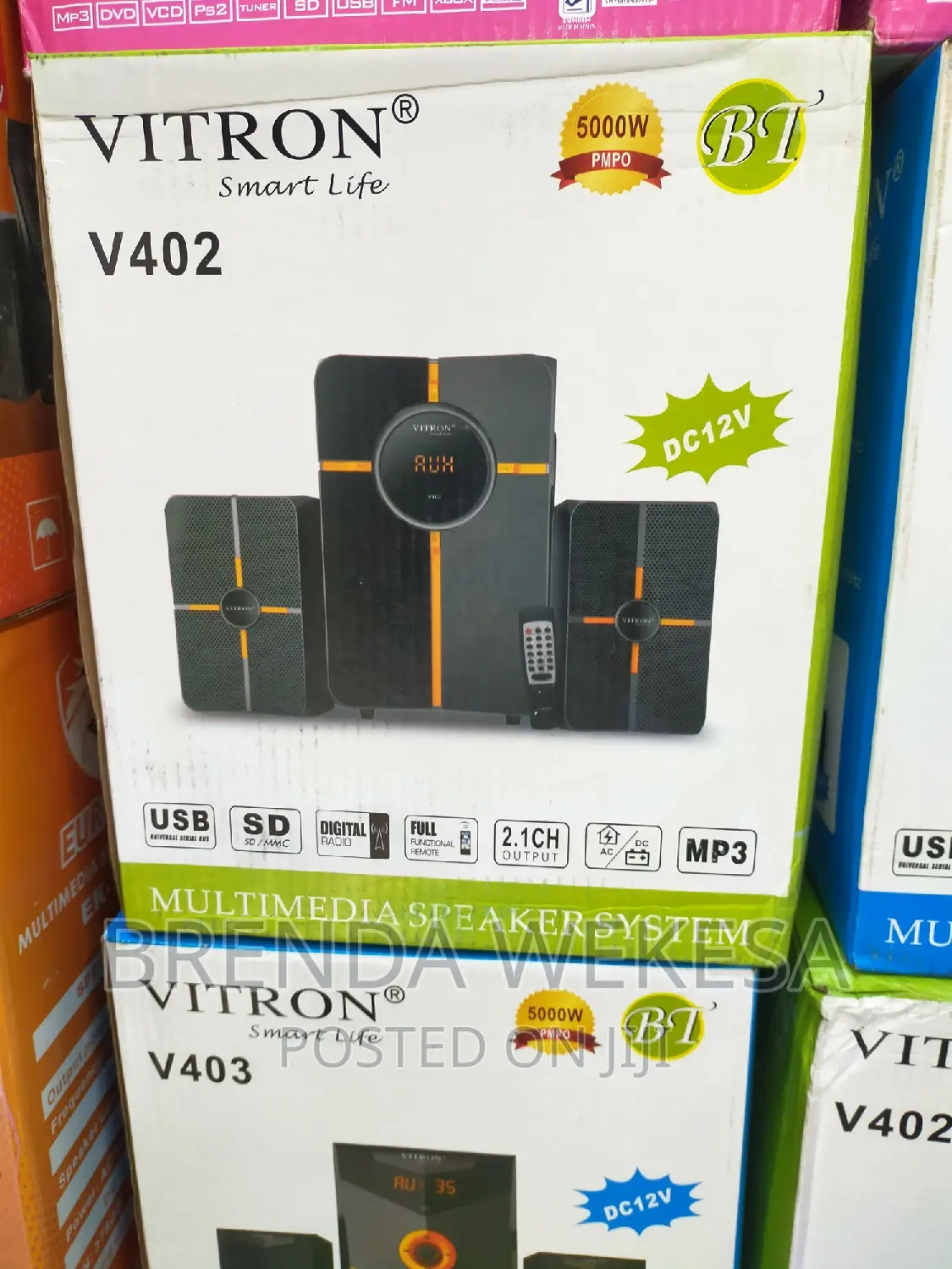 Vitron V402 2.1ch Sub Woofer System Usb/Sd/Fm 5000w.