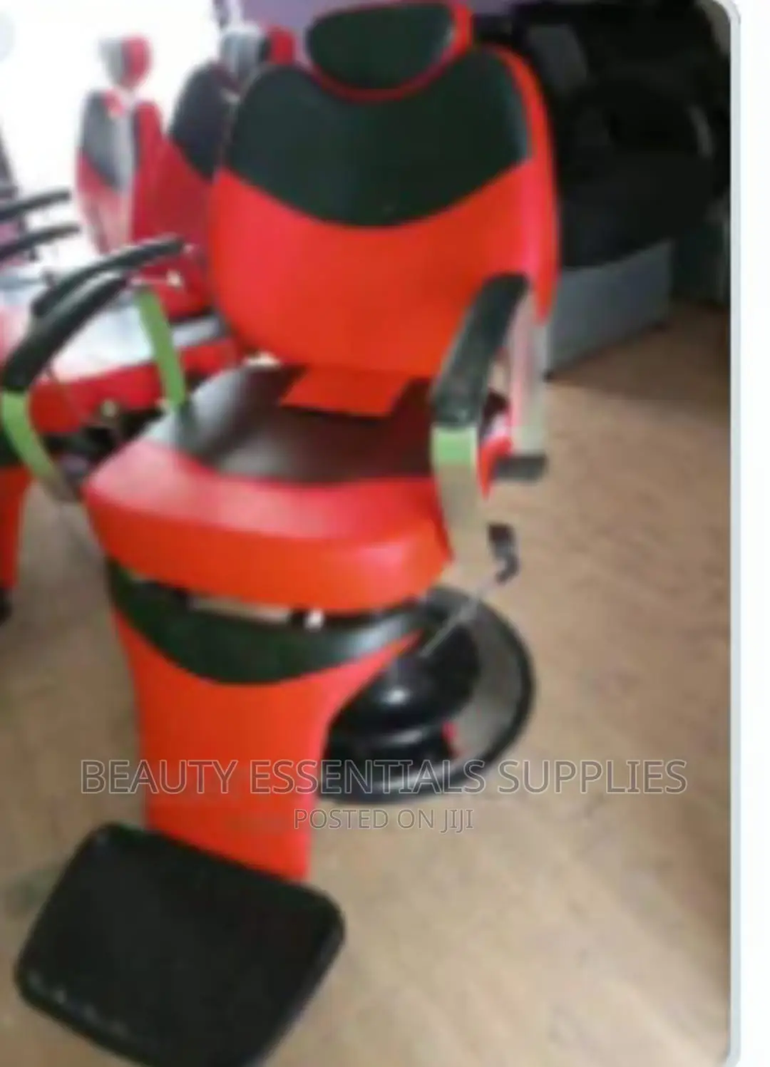 Professional Barber Chair Black Red