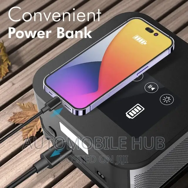 Car Tire Inflator Compressor With Mobile Power Bank