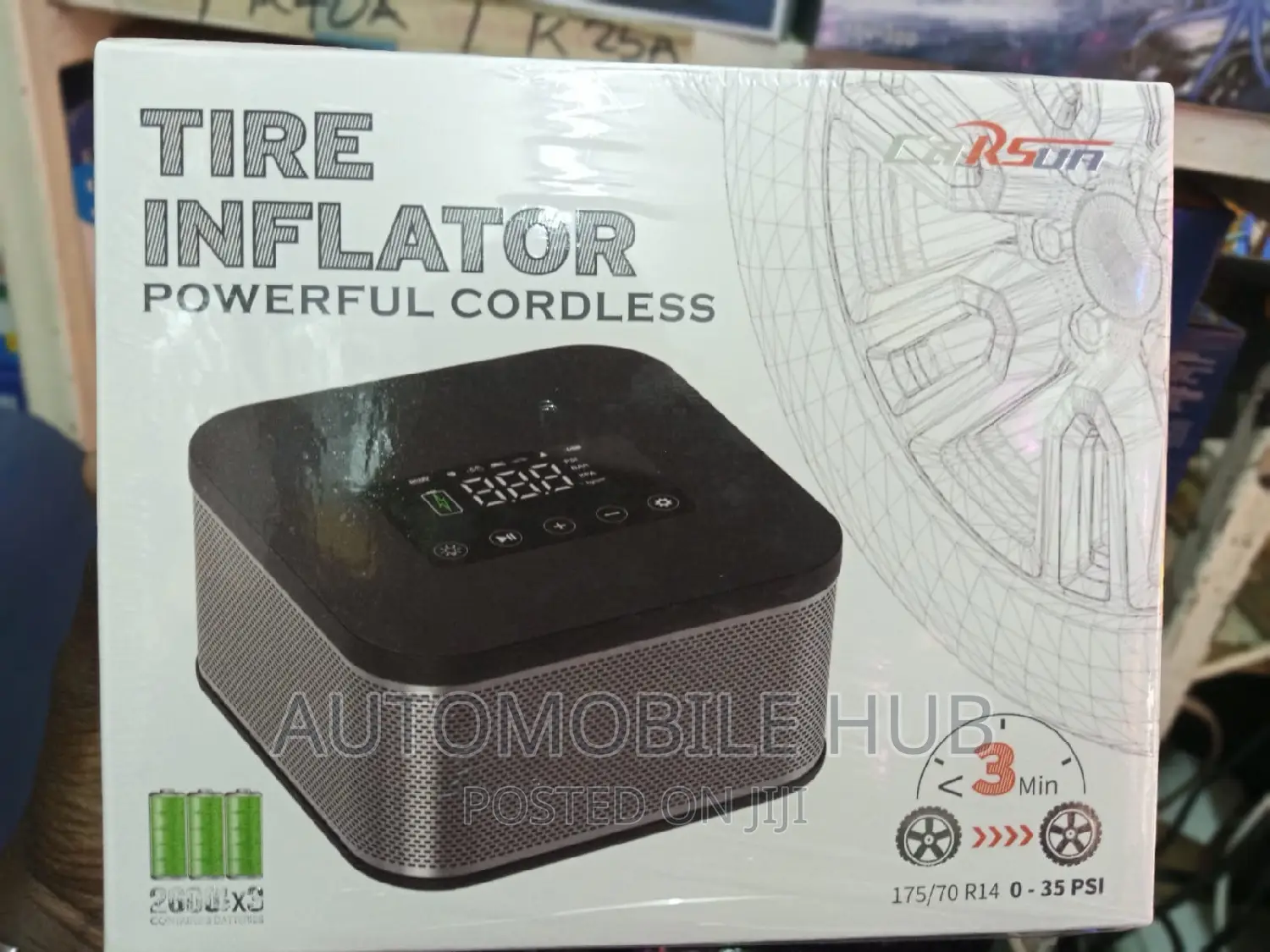 TIRE INFLATOR Powerful Cordless With Mobile Bank