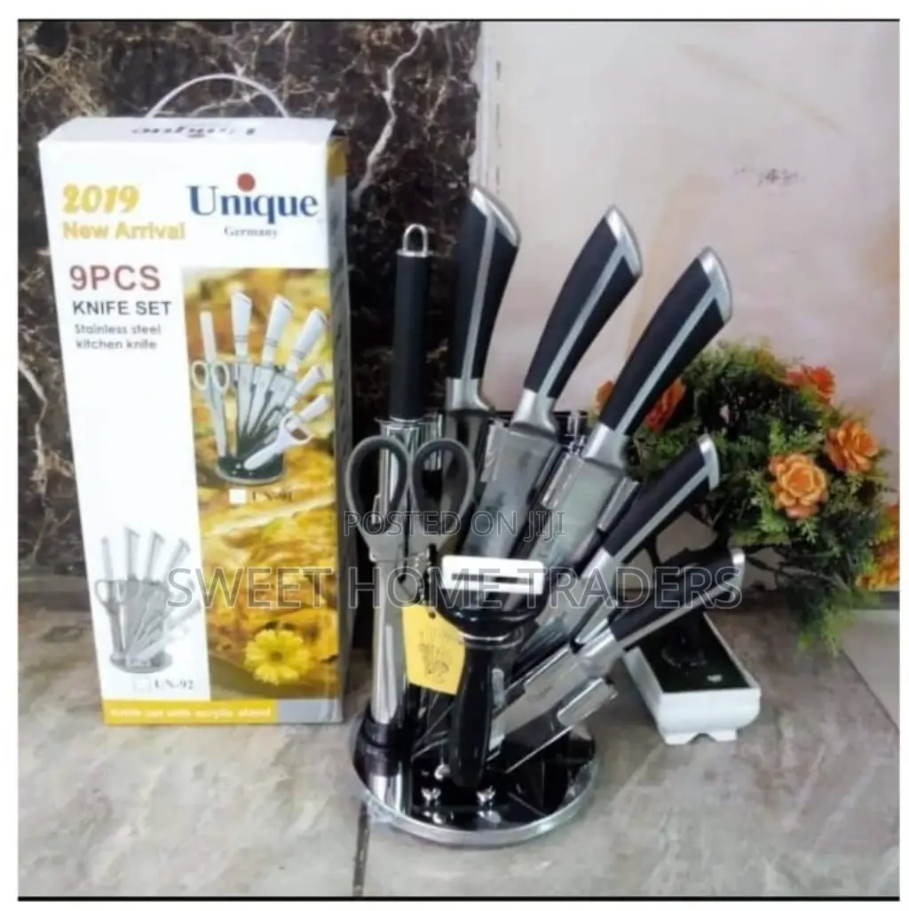 UNIQUE Stainless Steel 9 Knife Set,Set