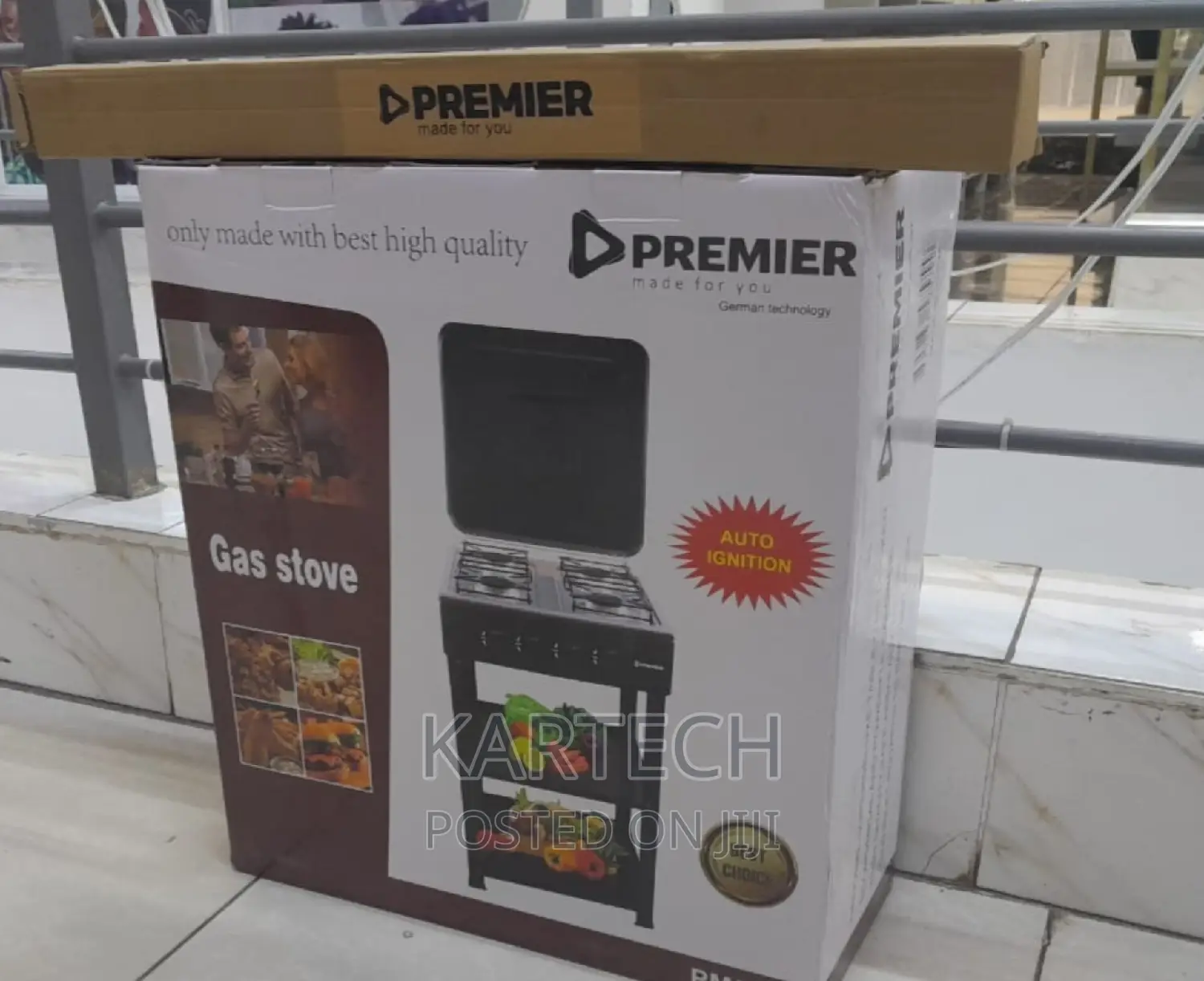 Premier (PM503E) 4 Gas Cooker With Shelves