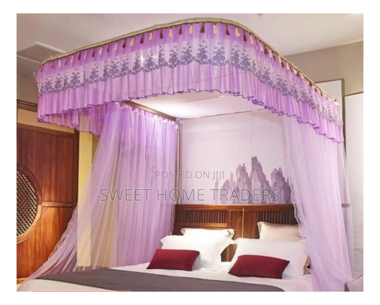 2 Stand Mosquito Net With Sliding Rails,