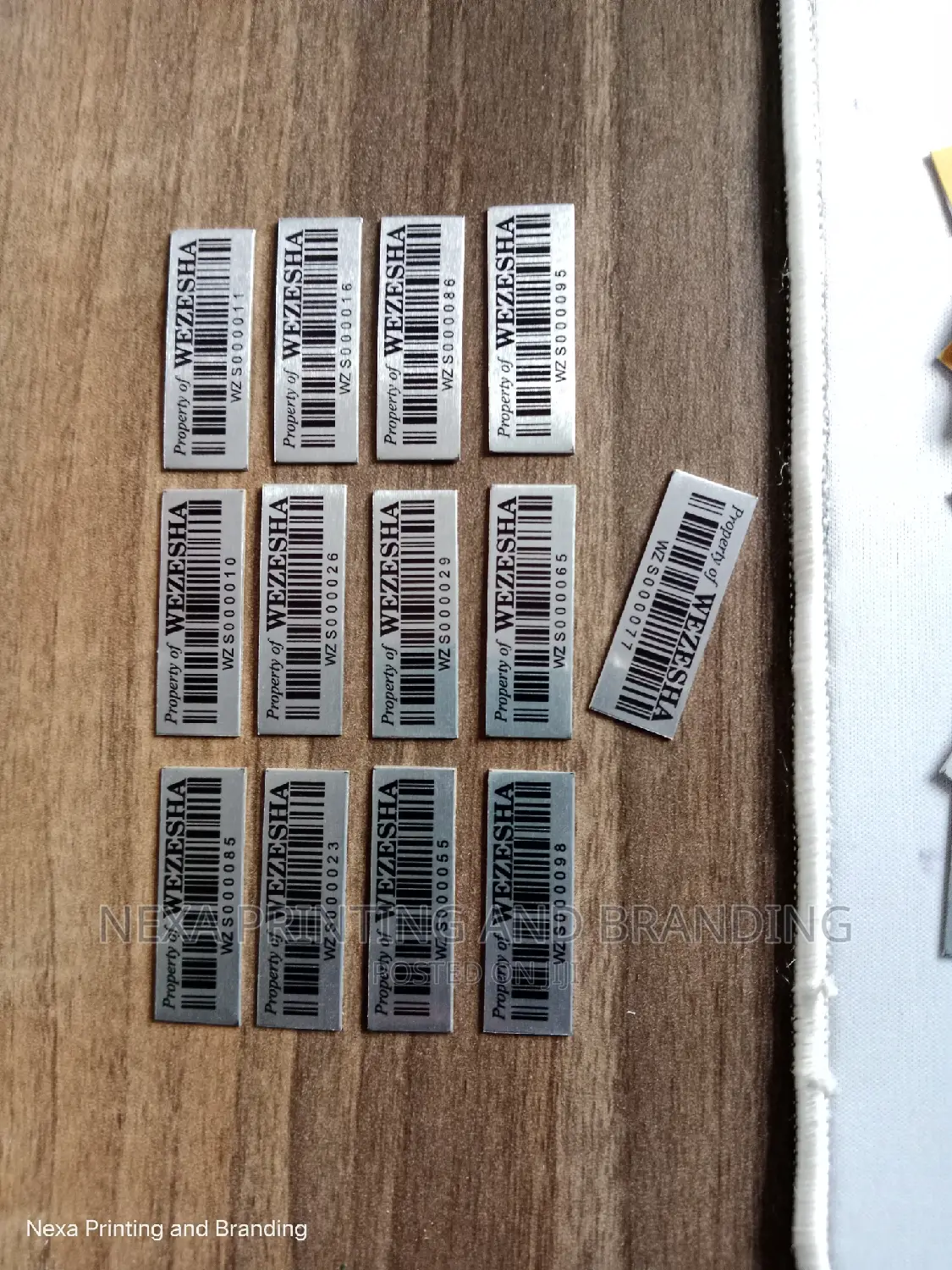 Self Adhesive Asset Management Tags